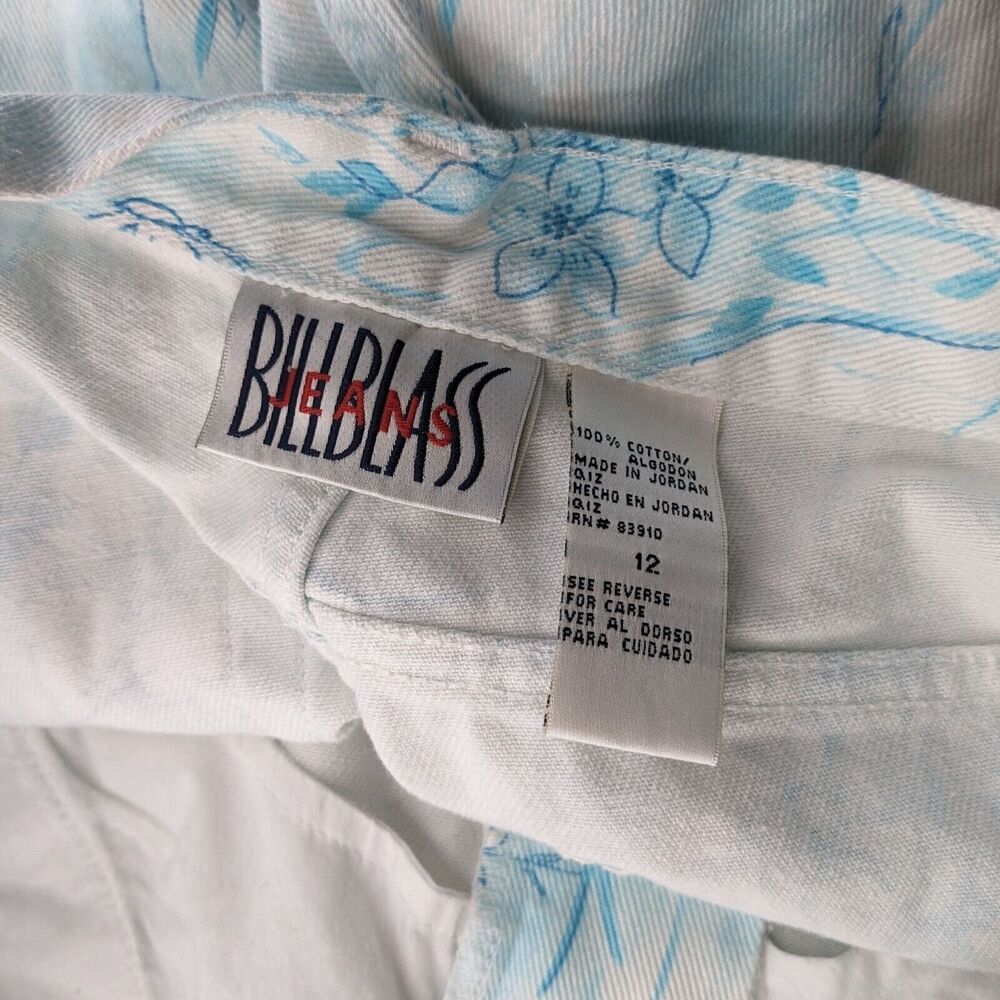 Vintage 90s y2k Bill Blass Jeanswear Denim Shorts Butterfly Floral High Rise 12 - Picture 8 of 11